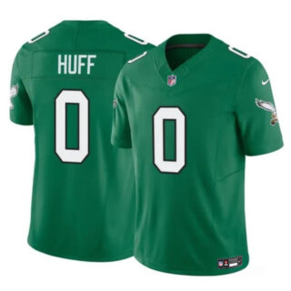 Men's Philadelphia Eagles #0 Bryce Huff Kelly Green 2024 F.U.S.E Vapor Untouchable Limited Stitched Football Jersey