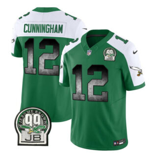 Men's Philadelphia Eagles #12 Randall Cunningham Green White 2023 F.U.S.E. Throwback Vapor Untouchable Limited Stitched Football Jersey