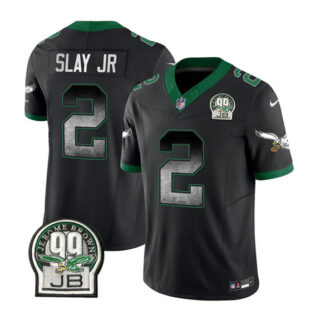 Men's Philadelphia Eagles #2 Darius Slay JR Black 2023 F.U.S.E. Throwback Vapor Untouchable Limited Stitched Football Jersey