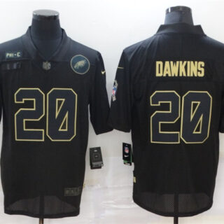 Men's Philadelphia Eagles #20 Brian Dawkins Black Reflective Limited Stitched Jerseys