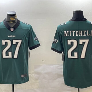 Men's Philadelphia Eagles #27 Quinyon Mitchell Green Vapor Untouchable Limited Stitched Football Jersey