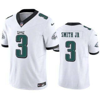 Men's Philadelphia Eagles #3 Nolan Smith JR White 2023 F.U.S.E. Vapor Untouchable Limited Stitched Football Jersey