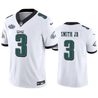 Men's Philadelphia Eagles #3 Nolan Smith JR White 2023 F.U.S.E. With Prem1ere Patch Vapor Untouchable Limited Stitched Football Jersey