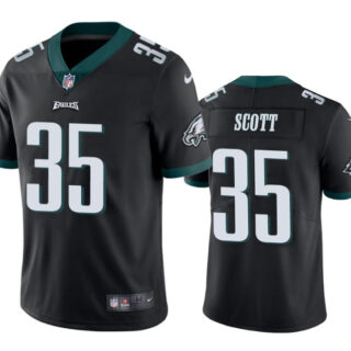 Men's Philadelphia Eagles #35 Boston Scott Black Vapor Untouchable Limited Stitched