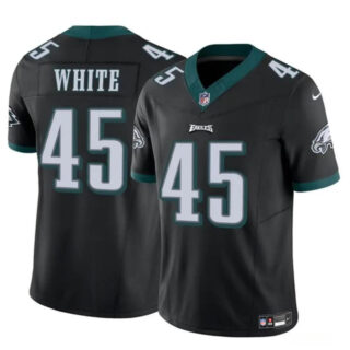 Men's Philadelphia Eagles #45 Devin White Black 2023 F.U.S.E Vapor Untouchable Limited Stitched Football Jersey
