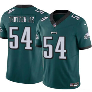 Men's Philadelphia Eagles #54 Jeremiah Trotter Jr Green 2024 Draft F.U.S.E Vapor Untouchable Limited Stitched Football Jersey