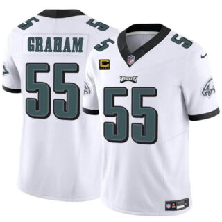 Men's Philadelphia Eagles #55 Brandon Graham White F.U.S.E With 4-Star C Patch Vapor Untouchable Limited Stitched Football Jersey