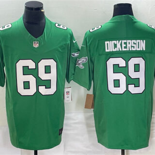 Men's Philadelphia Eagles #69 Landon Dickerson Green 2023 F.U.S.E. Vapor Untouchable Stitched Football Jersey