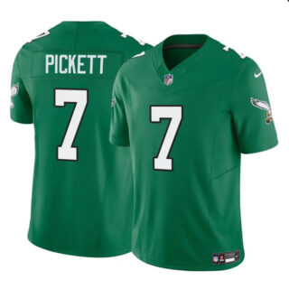 Men's Philadelphia Eagles #7 Kenny Pickett Green 2023 F.U.S.E Throwback Vapor Untouchable Limited Stitched Football Jersey