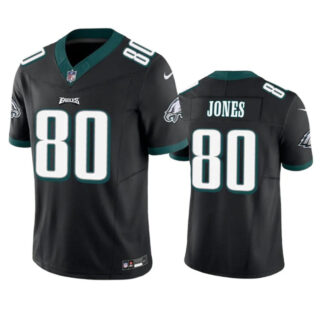 Men's Philadelphia Eagles #80 Julio Jones Black 2023 F.U.S.E. Vapor Untouchable Limited Stitched Football Jersey