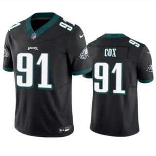 Men's Philadelphia Eagles #91 Fletcher Cox Black 2023 F.U.S.E. Vapor Untouchable Limited Stitched Football Jersey