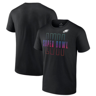 Men's Philadelphia Eagles Black Super Bowl LVII Open Sky T-Shirt