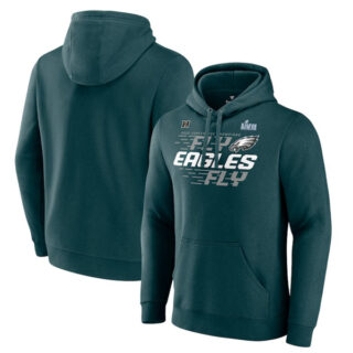 Men's Philadelphia Eagles Midnight Green 2022 NFC Champions Team Slogan Pullover Hoodie