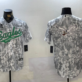 Men's Philadelphia Eagles big logo 2024 F.U.S.E Arctic Camo Salute To Service Limited Stitched Jerseys