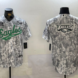 Men's Philadelphia Eagles big logo 2024 F.U.S.E Arctic Camo Salute To Service Limited Stitched Jerseys