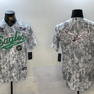 Men's Philadelphia Eagles big logo 2024 F.U.S.E Arctic Camo Salute To Service Limited Stitched Jerseys