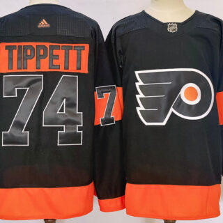 Men's Philadelphia Flyers #74 Owen Tippett Black Alternate Authentic Jersey