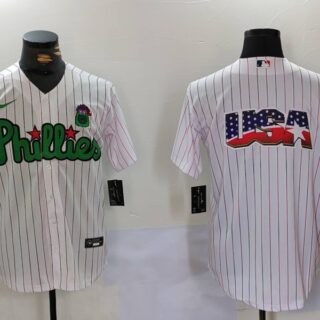 Men's Philadelphia Phillies Big Logo White Stitched Jersey