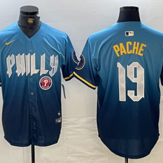Men's Philadelphia Phillies Blue 2024 City Connect Limited Stitched Jersey