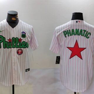 Men's Philadelphia Phillies Phanatic White Green Cool Base Stitched Jerseys