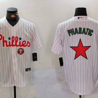 Men's Philadelphia Phillies Phanatic White Red Cool Base Stitched Jerseys