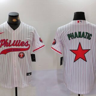 Men's Philadelphia Phillies Phanatic White Red Cool Base Stitched Jerseys