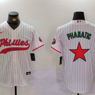 Men's Philadelphia Phillies Phanatic White Red Cool Base Stitched Jersey