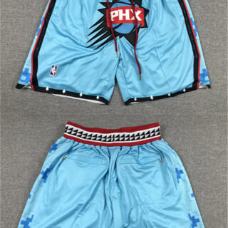 Men's Phoenix Suns 2022 23 Blue City Edition Shorts (Run Small)