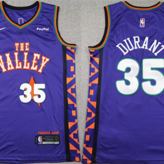 Men's Phoenix Suns #35 Kevin Durant Purple 2024-25 City Edition Stitched Basketball Jersey
