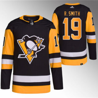 Men's Pittsburgh Penguins #19 Reilly Smith Black Stitched Jersey