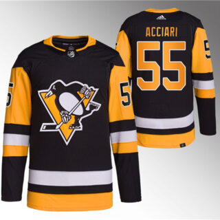 Men's Pittsburgh Penguins #55 Noel Acciari Black Stitched Jersey