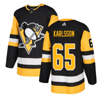 Men's Pittsburgh Penguins #65 Erik Karlsson Black Stitched Jersey