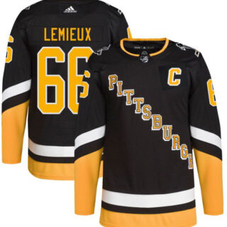Men's Pittsburgh Penguins #66 Mario Lemieux 2021 2022 Black Stitched Jersey