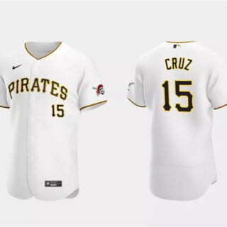 Men's Pittsburgh Pirates #15 Oneil Cruz White Flex Base Stitched Baseball Jersey