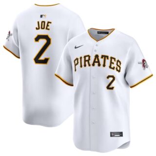 Men's Pittsburgh Pirates #2 Connor Joe White Home Limited Stitched Baseball Jersey