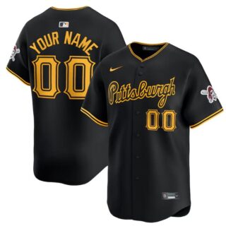 Men's Pittsburgh Pirates Active Player Custom Black Alternate Limited Stitched Baseball Jersey