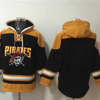 Men's Pittsburgh Pirates Blank Ageless Must-Have Lace-Up Pullover Hoodie