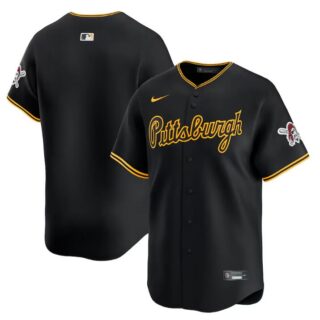 Men's Pittsburgh Pirates Blank Black Alternate Limited Stitched Baseball Jersey