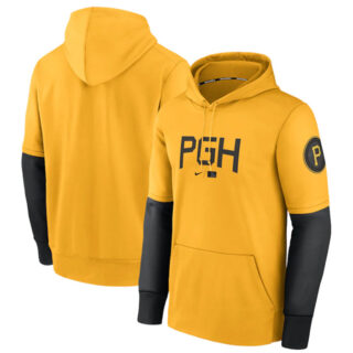 Men's Pittsburgh Pirates Gold 2023 City Connect Therma Performance Pullover Hoodie
