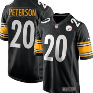 Men's Pittsburgh Steelers #20 Peterson Black Vapor Untouchable Limited Stitched