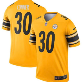 Men's Pittsburgh Steelers #30 James Conner Gold Inverted Jersey
