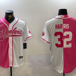 Men's Pittsburgh Steelers #32 Franco Harris 2024 Arctic Red White Salute To Service Stitched Baseball Jersey