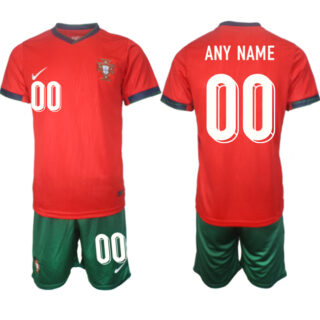 Men's Portugal Team Custom 2024-25 Red Home Soccer Jerseys