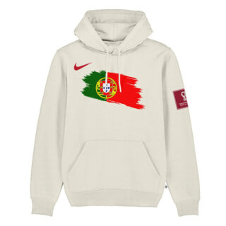 Men's Portugal White 2022 FIFA World Cup Soccer Hoodie 1
