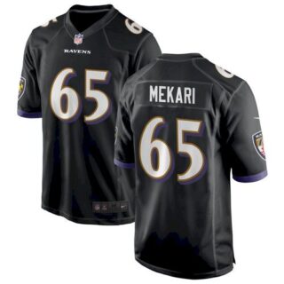 Men's Ravens #65 Mekari Vapor Limited Black Jersey