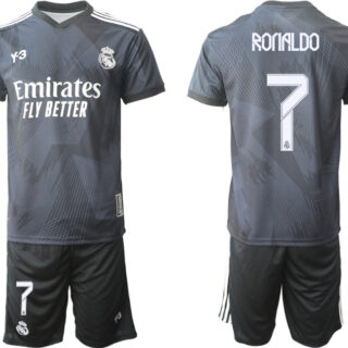 Men's Real Madrid Black #7 Ronaldo Jersey