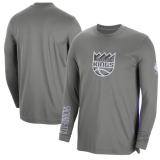 Men's Sacramento Kings Grey 2022 23 City Edition Essential Expressive Long Sleeve T-Shirt