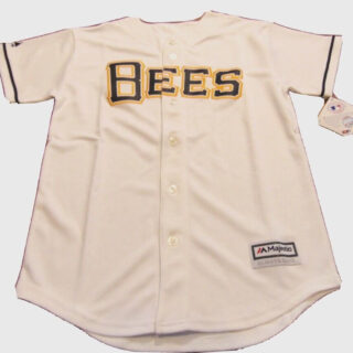 Men's Salt Lake Bees Blank Cream Stitched Baseball Jersey