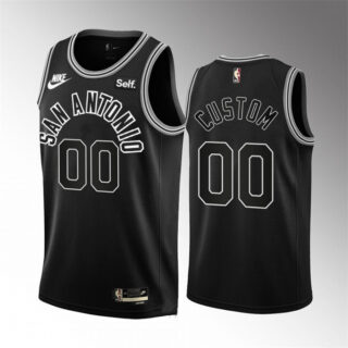 Men's San Antonio Spurs Active Player Custom Black 2022 23 Classic Edition Stitched NBA Jersey