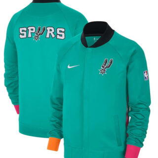 Men's San Antonio Spurs Turquoise Pink 2022 23 City Edition Full-Zip Jacket